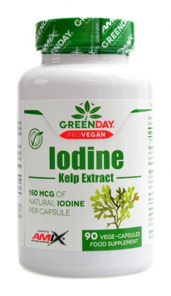 Natural Iodine kelp extract 90 vege kapslí