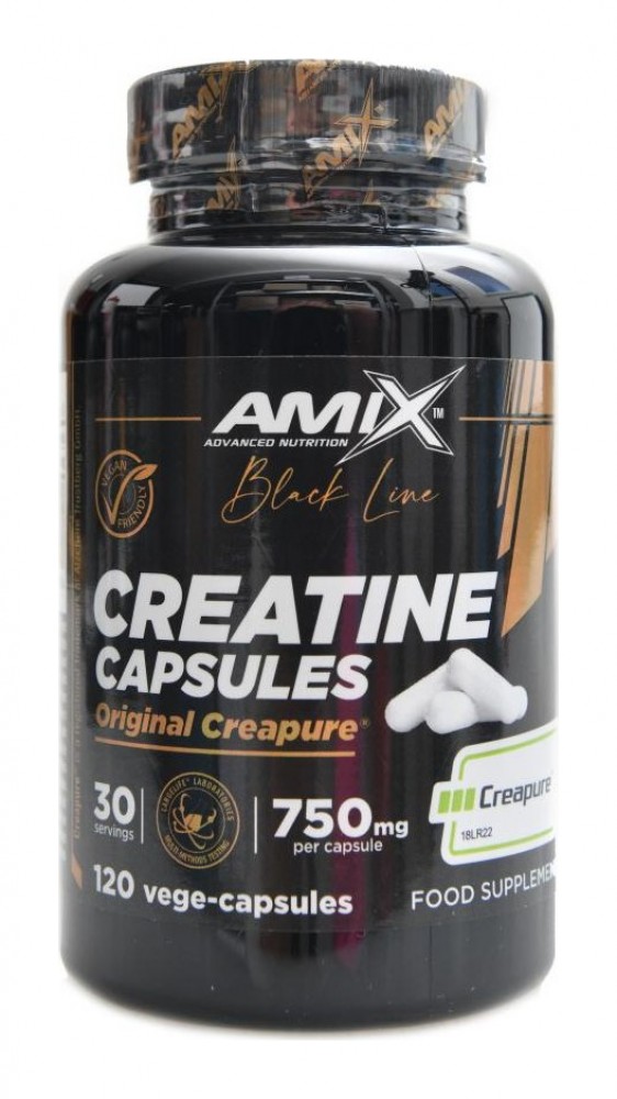 Black line Creatine creapure 120 kapslí