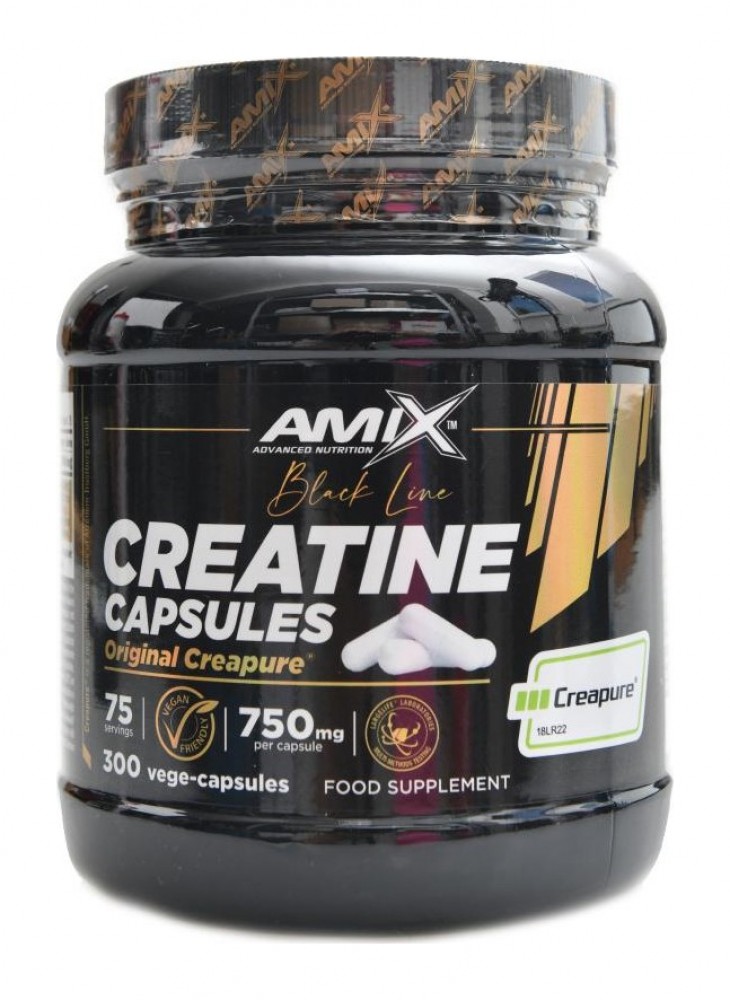 Black line Creatine creapure 300 kapslí