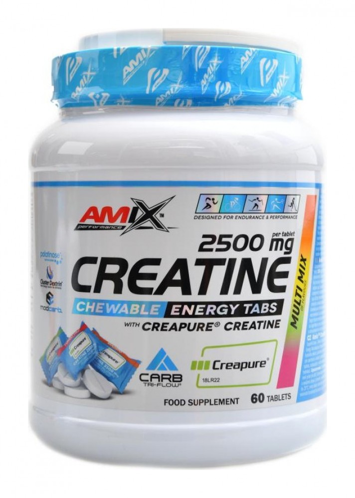 Creatine creapure 2500mg chewable tabs zero sugar 60 tablet multi flavour