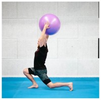 Masážní gymnastický míč YB03N 65 cm šedý 