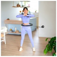 Masážní hula hoop HHW02 se závažím černá 