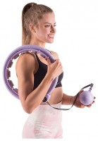 Masážní hula hoop HHW09 se závažím a počítadlem fialová 