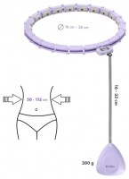 Masážní hula hoop HHM14 se závažím a počítadlem fialová 