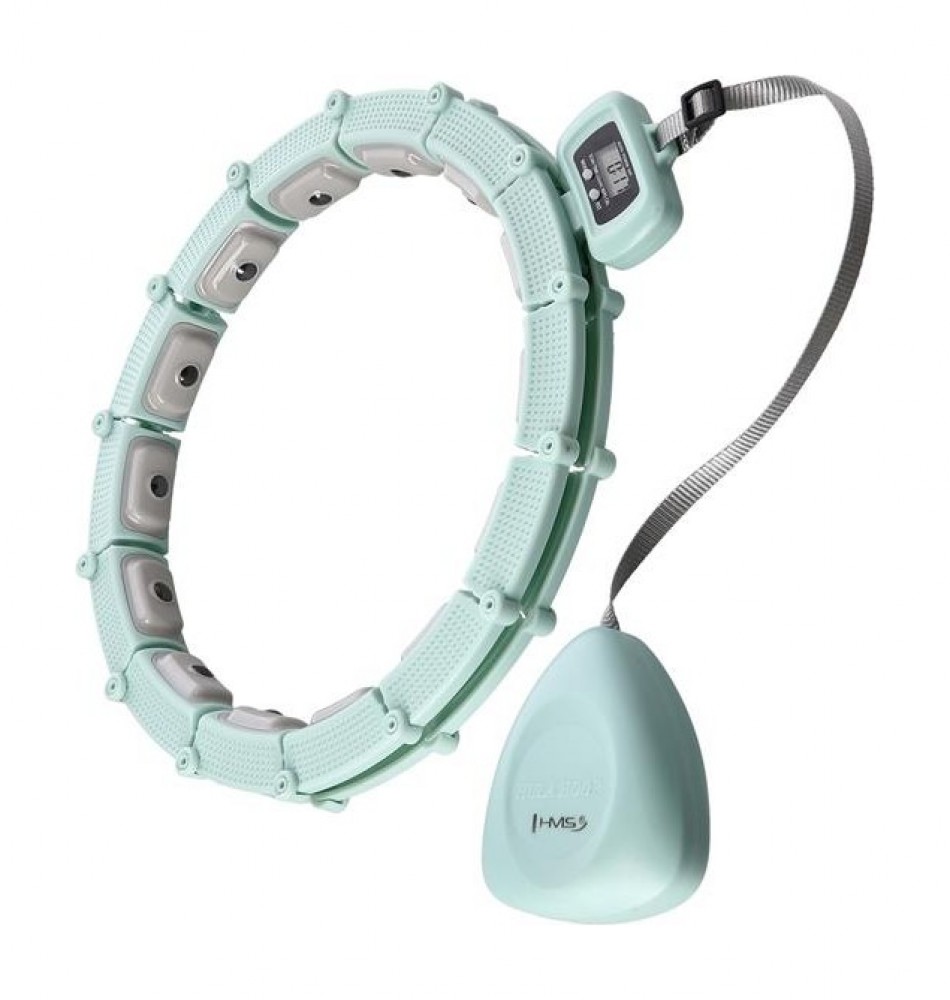 Sada zelené masážní hula hoop obruče HHM14 a bederního pásu BR163 Plus size