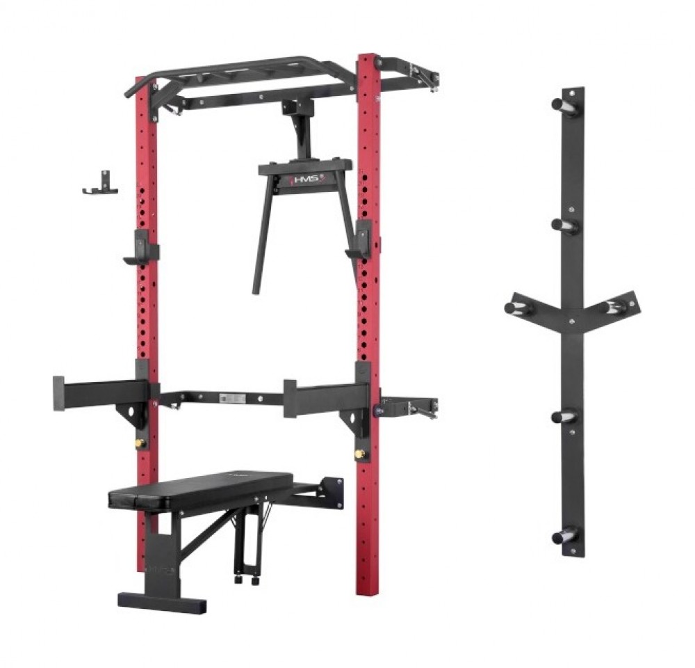 Multifunkční posilovací stojan - Power Rack KLT22 červený