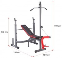 Multifunkční lavice pod velkou činku LS7206 