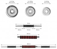 Činkový set v kufru STC21 21 kg 