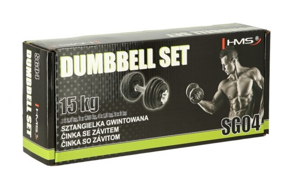 Jednoruční, nakládací činka SG04, 15 kg