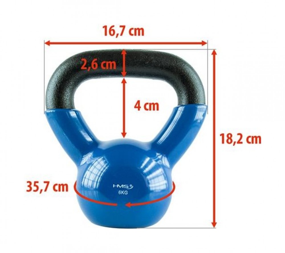 KN 6 KG KETTLEBELL POKRYTÝ NEOPRENEM 