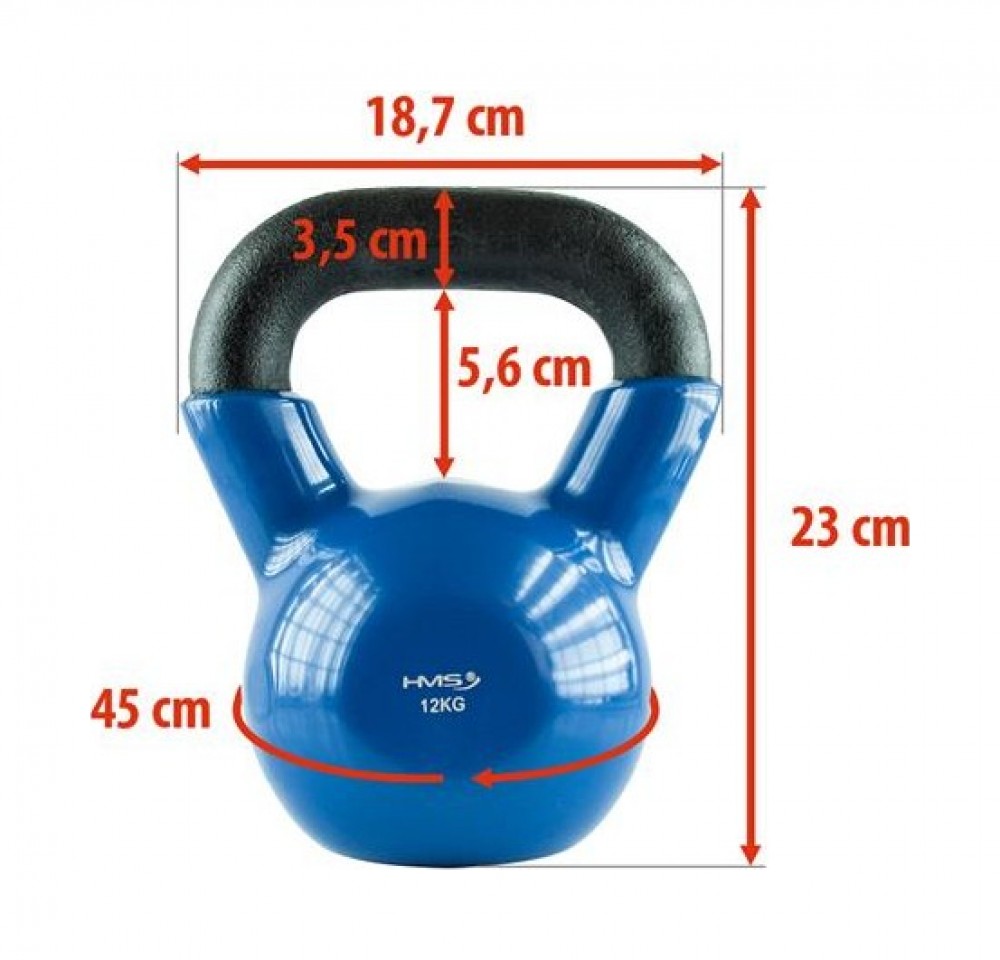 KN 12 KG KETTLEBELL POKRYTÝ VINYLEM 