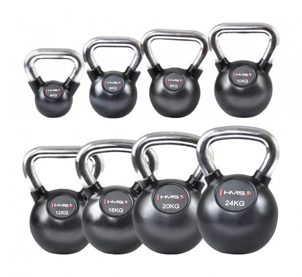 Vinylový kettlebell s chromovaným úchopem KGC 12 kg