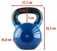 KN 24 KG KETTLEBELL POKRYTÝ VINYLEM  