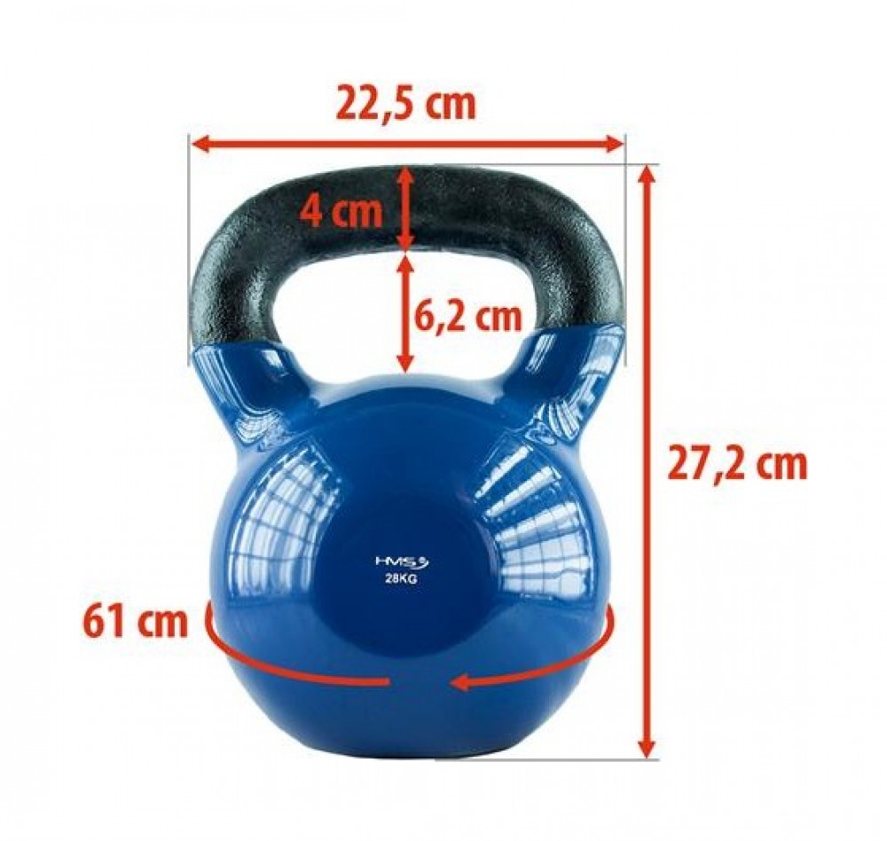 KN 28 KG KETTLEBELL POKRYTÝ VINYLEM 