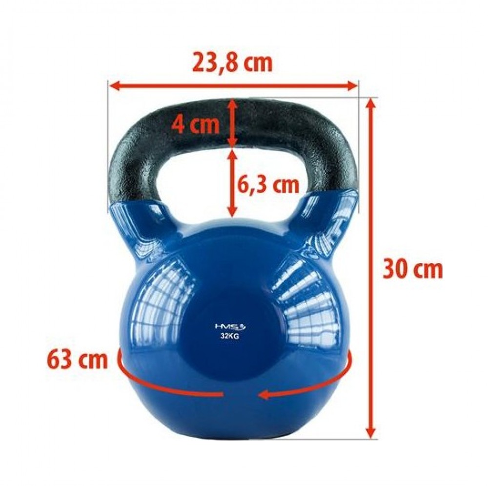 KN 32 KG KETTLEBELL POKRYTÝ VINYLEM 