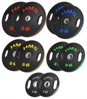 Sada pogumovaných olympijských kotoučů TOG 2 x 5 - 25 kg (150 kg) 