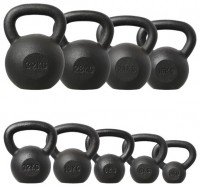 Litinový kettlebell KZG32 32 kg, černý 