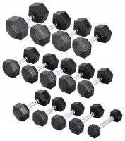Černá hexagonální jednoručka 10 kg 
