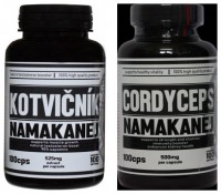 Kotvičník zemní 90% 100 kapslí + Namakanej Cordyceps 100 kapslí 