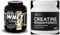 CFM whey protein 80 2280 g + Fitmess Fitmess Creatine Monohydrate 400g 