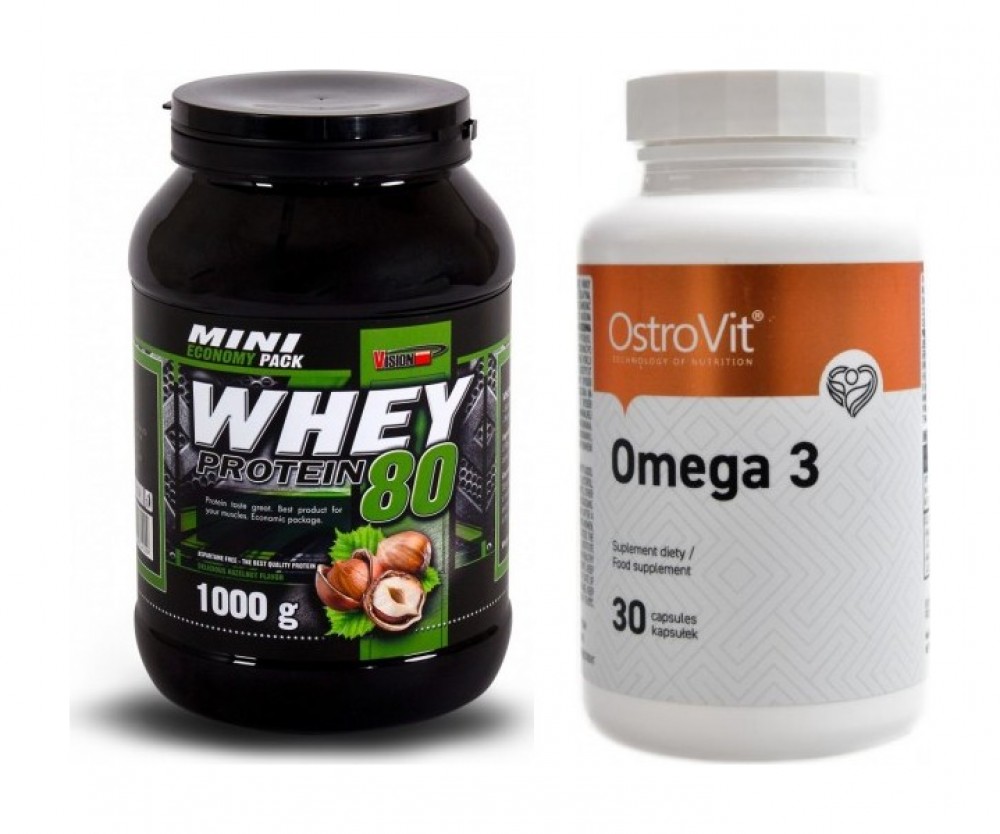 CFM whey protein 80 1000 g + ZDARMA OstroVit Omega 3 30 kapslí 