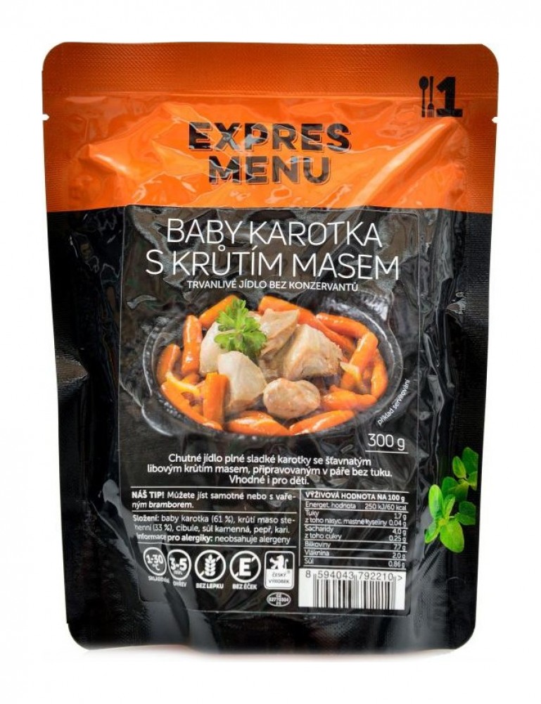Baby karotka s krůtím masem (SCD) 300g