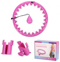 Masážní hula hoop FH01 se závažím fialová 
