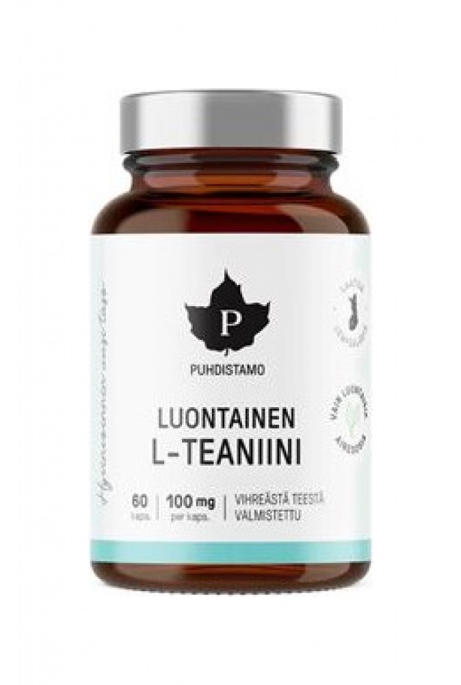 L-Theanine Natural 60 kapslí (Luontainen L-Teaniini)