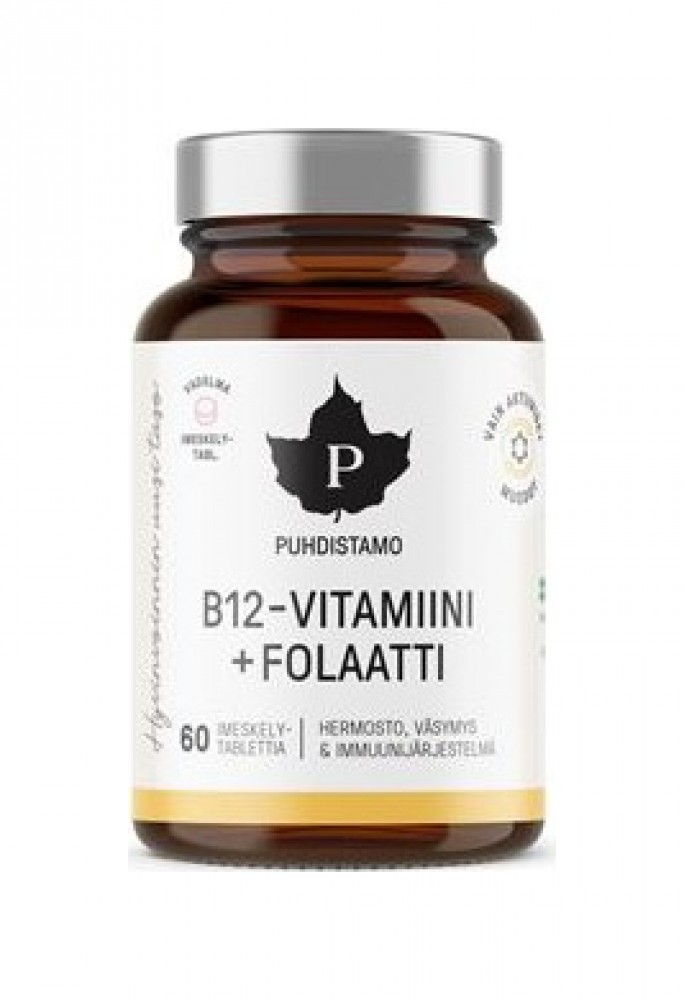 Vitamin B12 Folate 60 pastilek malina (Vitamín B12 s folátem Quatrefolic®) SK
