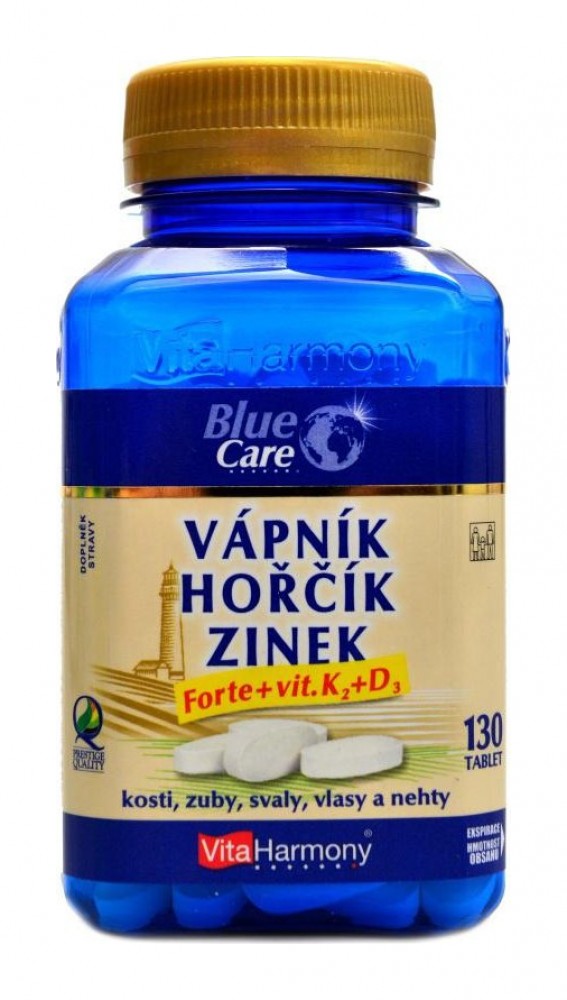 Vápník Hořčík Zinek Forte + K2 + D3 130tbl