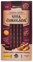 VitaČokoláda funkční hořká 70g receptura C - bromelain kmín zázvor 