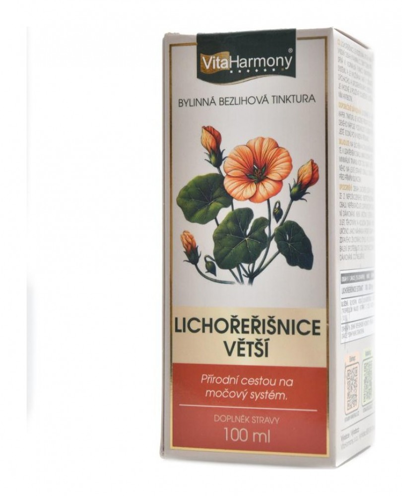Tinktura Lichořeřišnice větší 100 ml tropaeolum majus