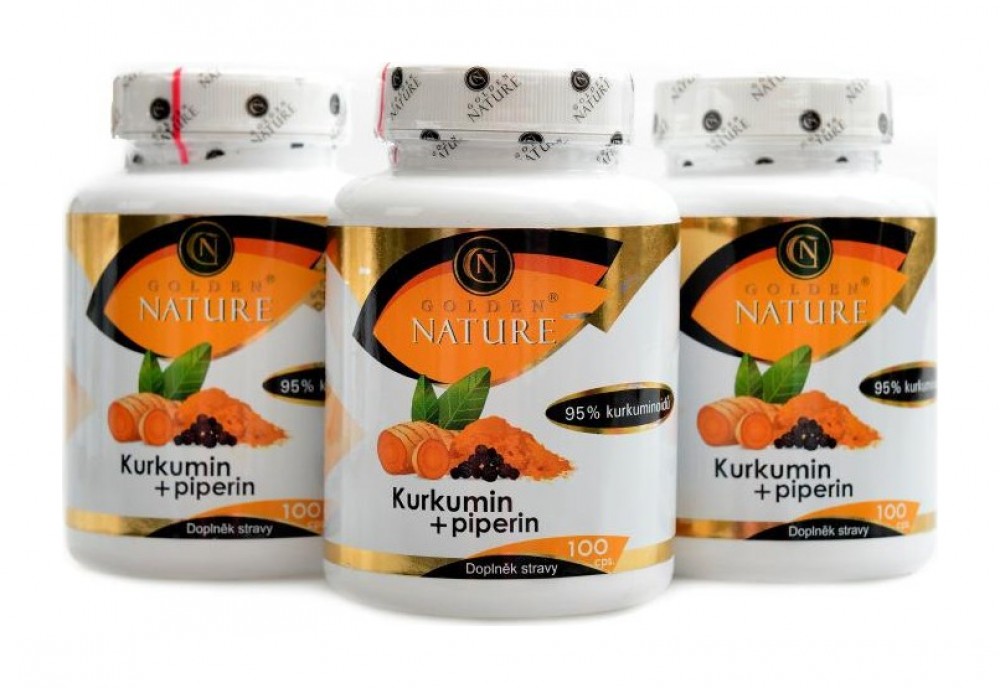 Kurkumin 95% + Piperin 300 kapslí