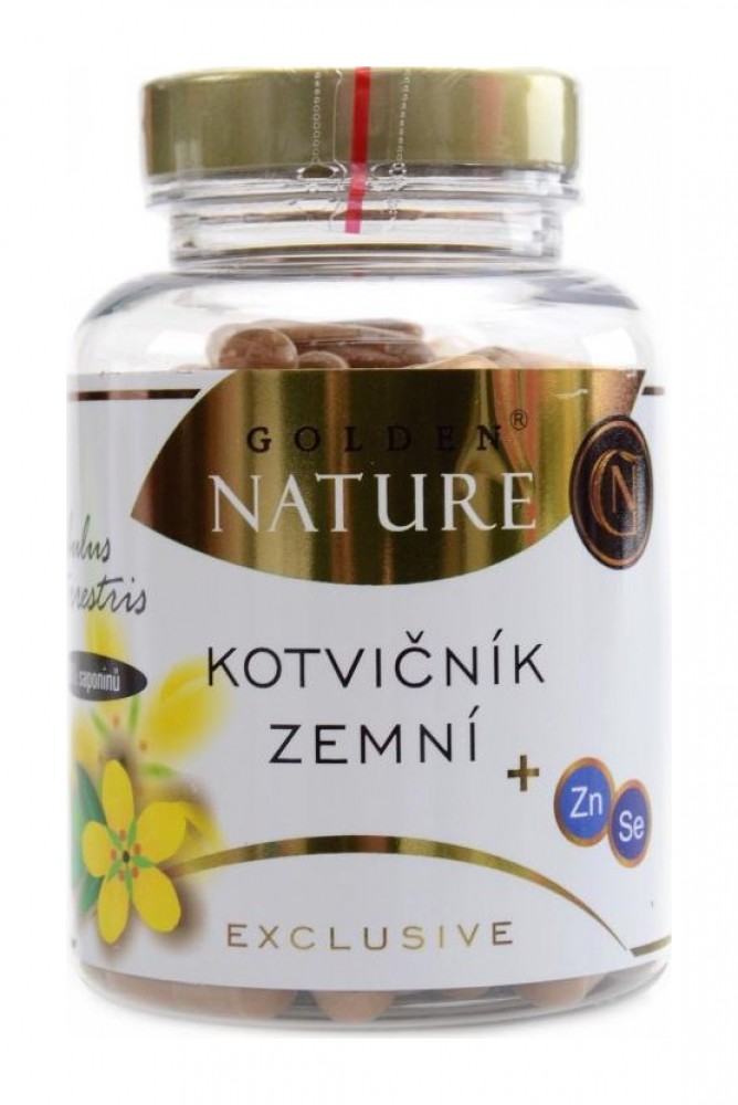 Kotvičník zemní 90%+zinek+selen 100 kapslí