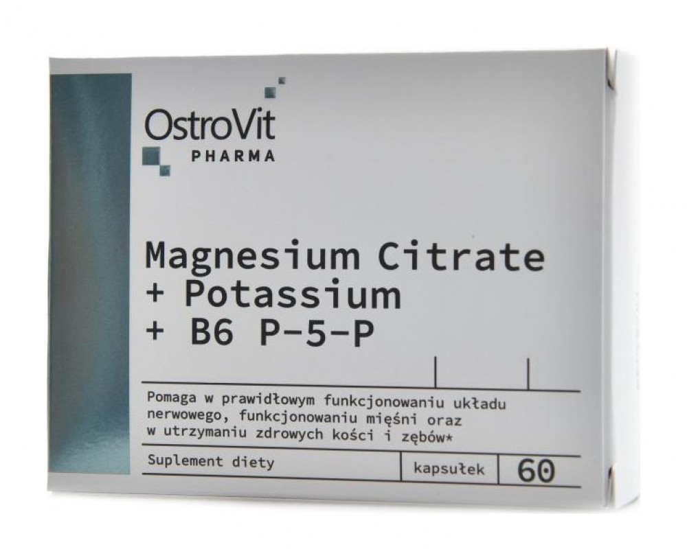 Pharma Magnesium Citrate + Potassium + B6 P-5-P 60 kapslí