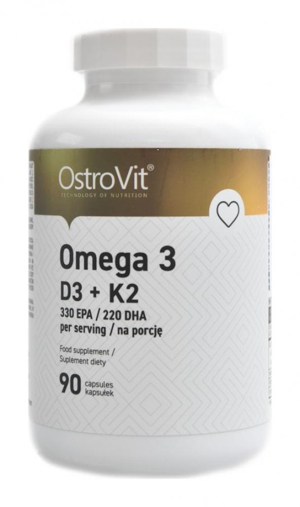 Omega 3 D3 + K2 90 kapslí