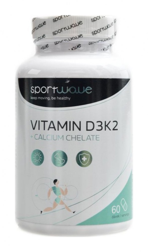 Vitamín D3K2 + Calcium chelate 90 kapslí