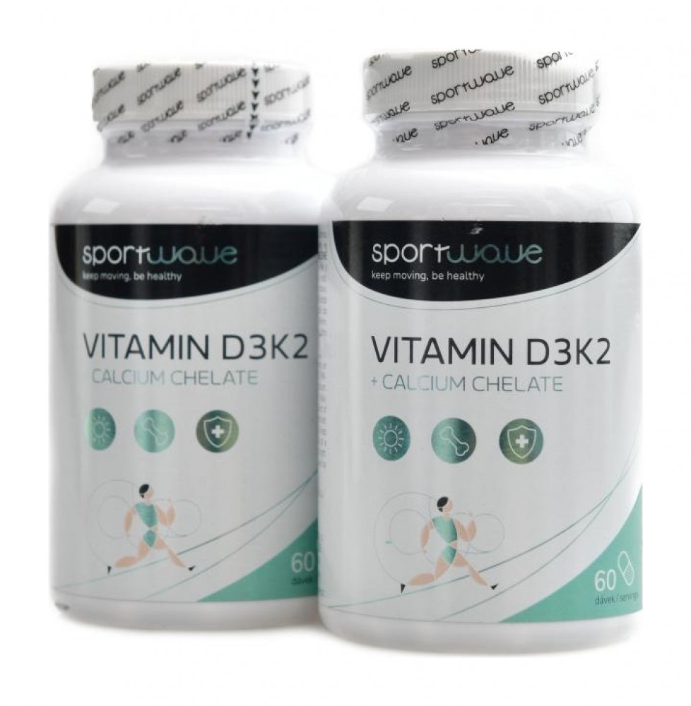 Vitamín D3K2 + Calcium chelate 2 x 90 kapslí