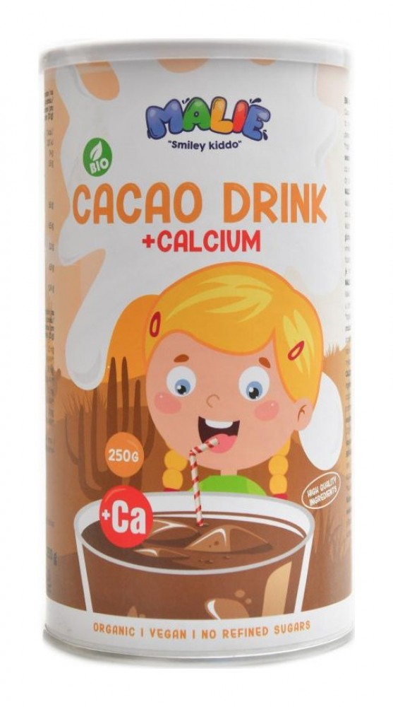 Malie bio cacao drink with calcium 250 g