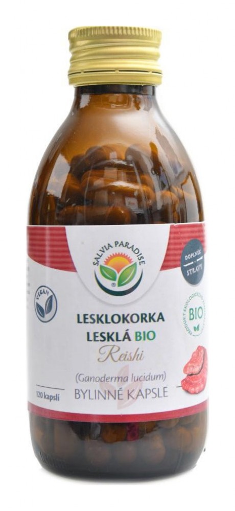 Lesklokorka lesklá reishi 120 kapslí Ganoderma lucidum