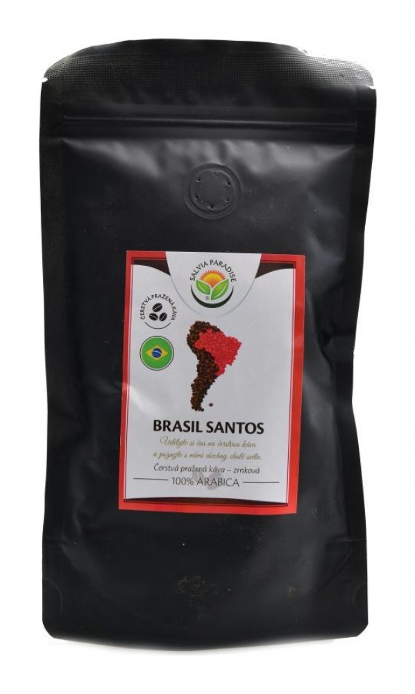 Káva brasil santos 100 g 100% arabica zrnková čerstvě pražená