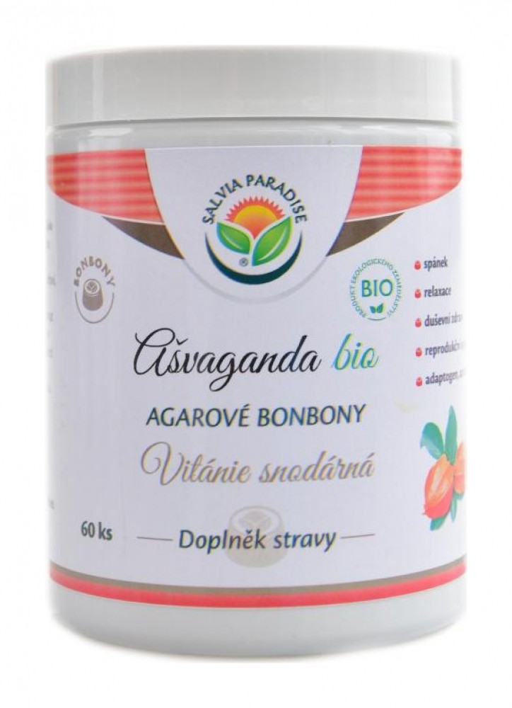 Ašvaganda agarové bonbony 60 ks Withania somnifera