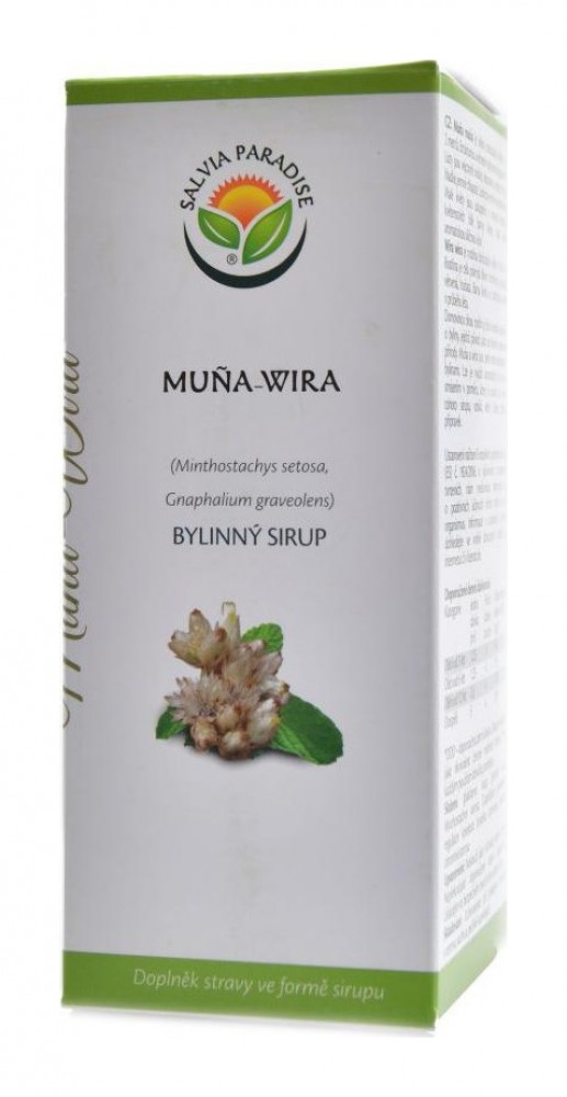 Muňa wira DS sirup 180 ml Minthostachys setosa, Gnaphalium graveolens