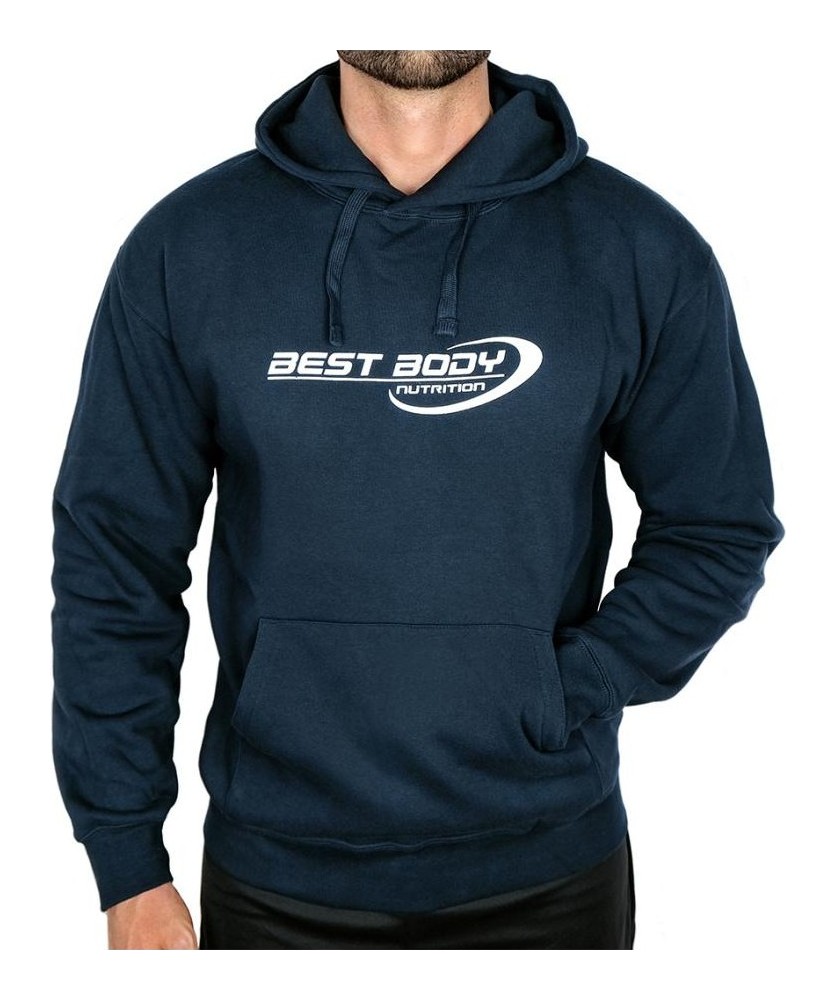 Mikina hoodie s potiskem best body nutrition french navy modrá