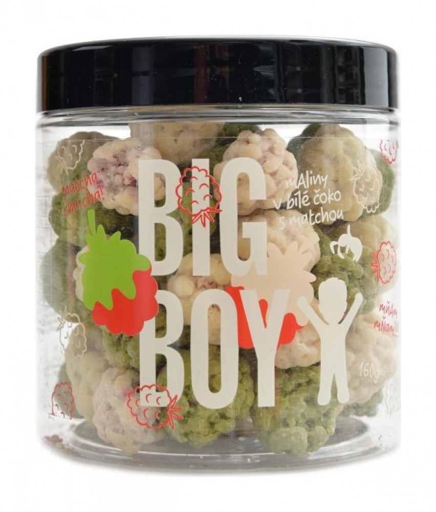 Maliny v matcha a bílé čokoládě 160 g