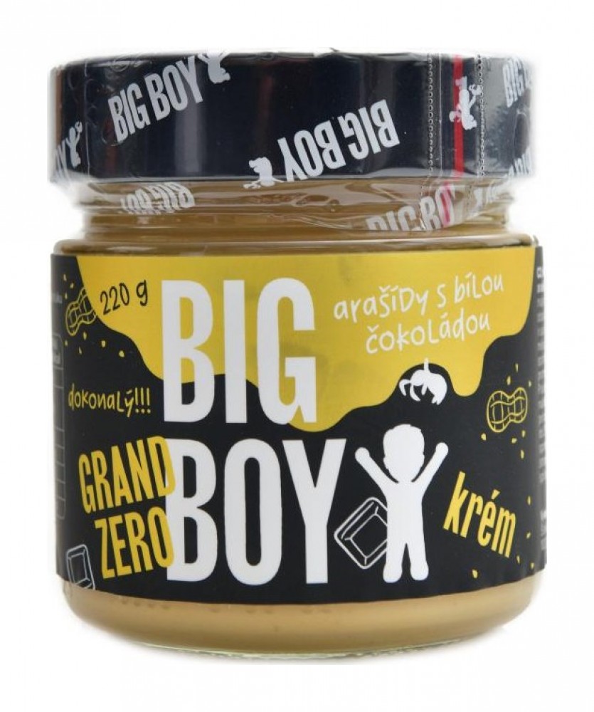 Grand zero bílé - arašídový krém s bílou čokoládou bez cukru 220g