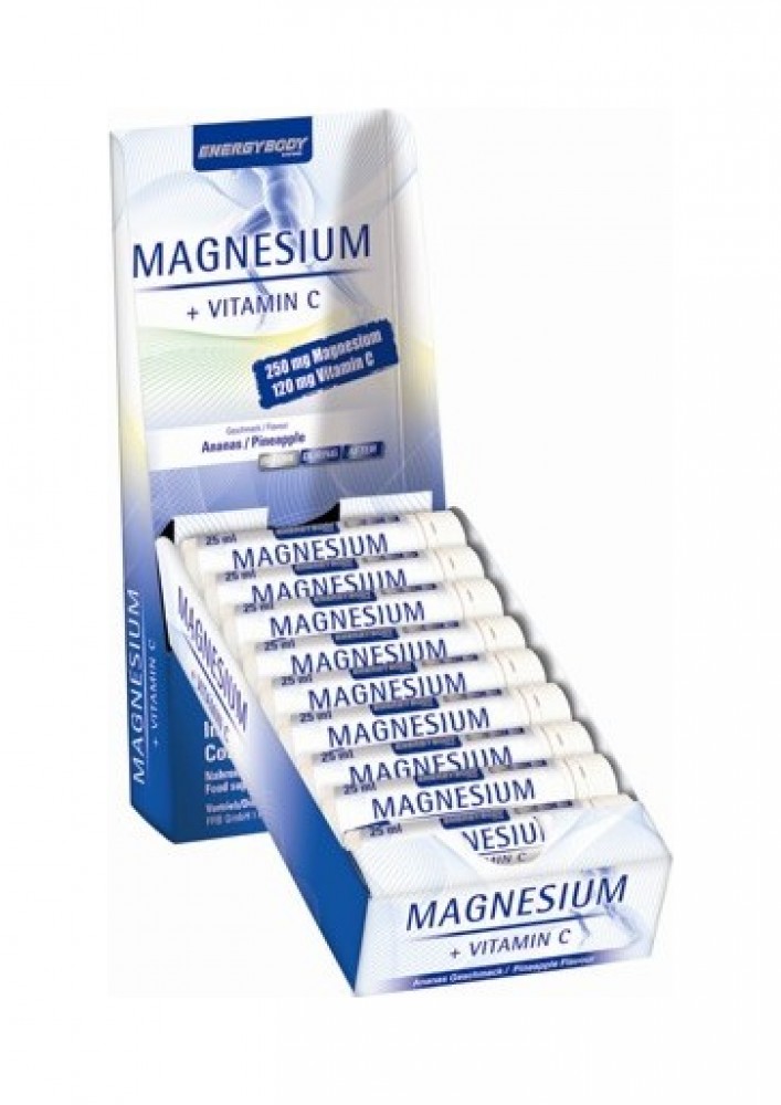 Magnesium Liquid + vitamín C 20 ampulí