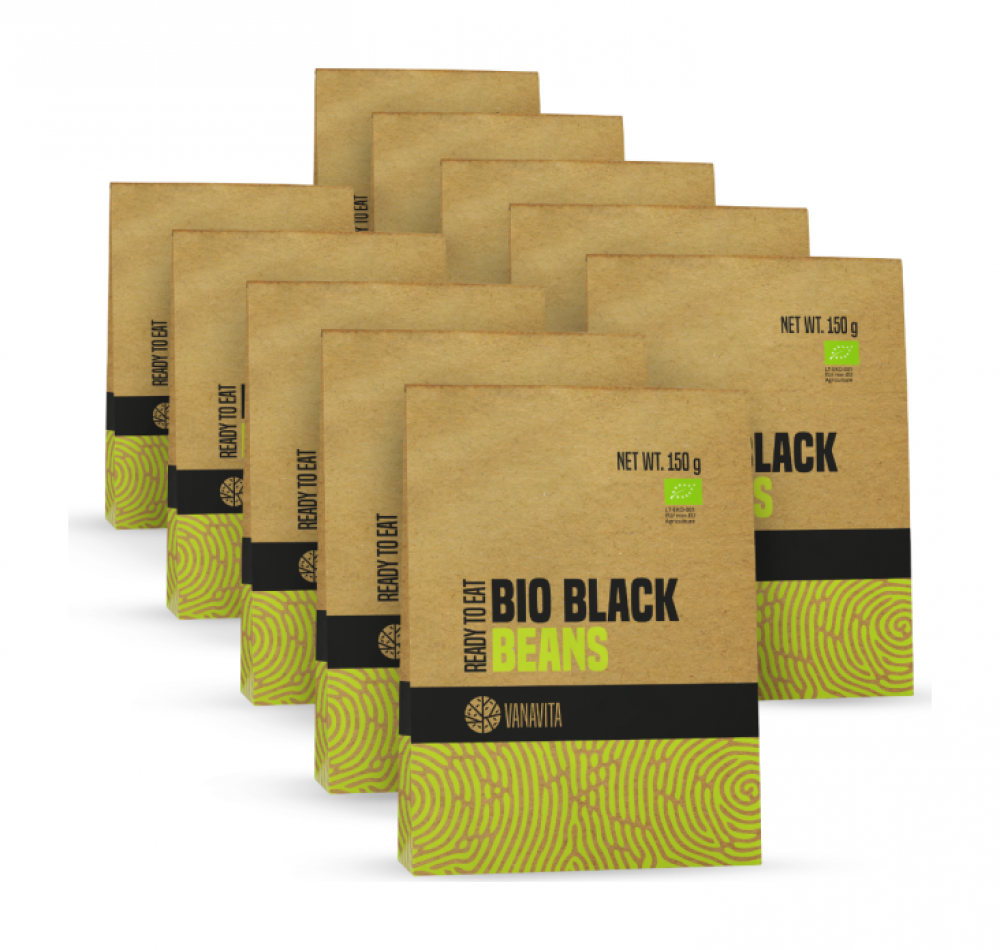 BIO Černá fazole - Ready to eat - VanaVita 10 x 150 g