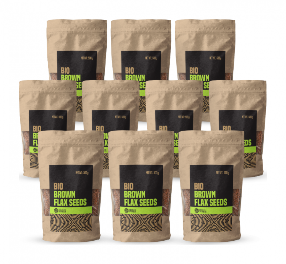 BIO lněná semena hnědá - VanaVita 10 x 500 g