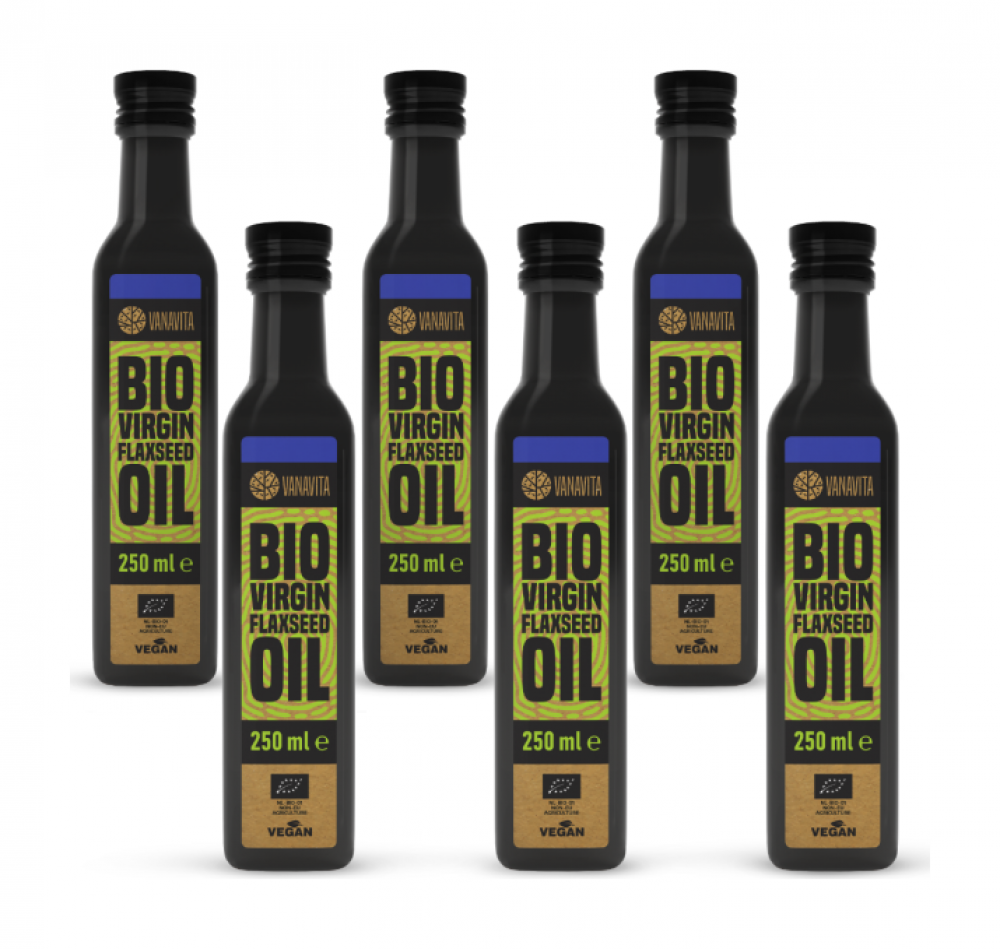 Bio Lněný olej - VanaVita 6 x 250 ml